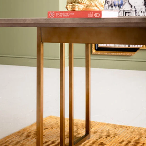 Design Eettafel Hout Met Koper 7 Design Eettafel Hout Met Koper - Afbeelding 5