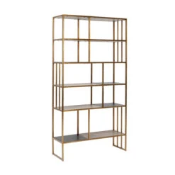 Vakkenkast Koper, Marmer En Hout 12 Vakkenkast Koper, Marmer En Hout -Zuiver Verkoop kare design cesaro vakkenkast koper marmer en hout 02