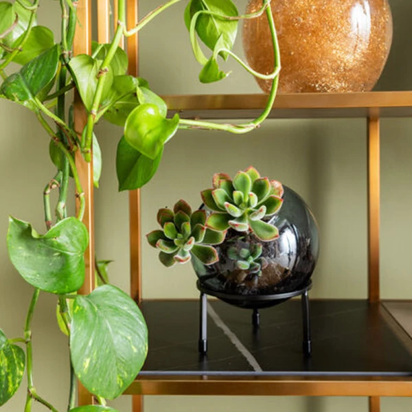 Vakkenkast Koper, Marmer En Hout 7 Vakkenkast Koper, Marmer En Hout - Afbeelding 5