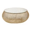 Ronde Salontafel Goud Met Glas -Zuiver Verkoop kare design cesta glazen salontafel met goud gaas 01