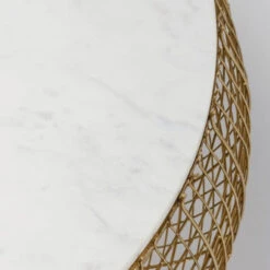 Salontafel Goud Met Wit Marmer -Zuiver Verkoop kare design cesta wit marmeren salontafel 05