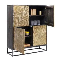 Gouden Wandkast Snijwerk -Zuiver Verkoop kare design circulo gouden wandkast snijwerk 83835 008