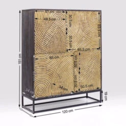 Gouden Wandkast Snijwerk -Zuiver Verkoop kare design circulo gouden wandkast snijwerk 83835 009