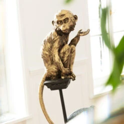 Gouden Beeld Aap -Zuiver Verkoop kare design circus monkey gouden beeld aap 07