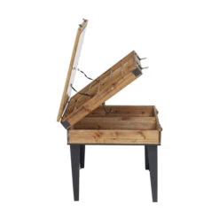 Tafeltje Met Vitrine -Zuiver Verkoop kare design collector tafeltje met vitrine naturel 06 1