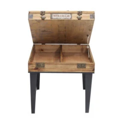 Tafeltje Met Vitrine -Zuiver Verkoop kare design collector tafeltje met vitrine naturel 09 1