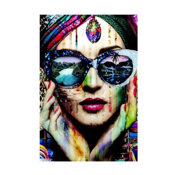 Glas Schilderij Kleurrijk - Afbeelding 2