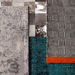 Design Tapijt Koeienvel -Zuiver Verkoop kare design cosmo grey design tapijt koeienvel 07