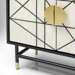 Design Dressoir Zwart-wit Met Goud -Zuiver Verkoop kare design credenza design dressoir zwart wit met goud 06