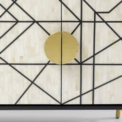 Design Dressoir Zwart-wit Met Goud -Zuiver Verkoop kare design credenza design dressoir zwart wit met goud 07