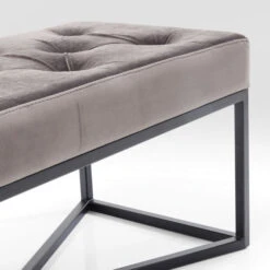 Fluwelen Halbankje Grijs -Zuiver Verkoop kare design crossover fluwelen halbankje grijs config 84089 002