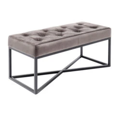 Fluwelen Halbankje Grijs