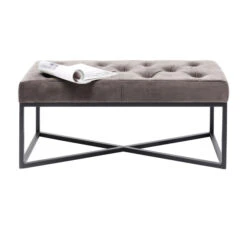 Fluwelen Halbankje Grijs -Zuiver Verkoop kare design crossover fluwelen halbankje grijs config 84089 004