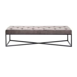 Fluwelen Halbankje Grijs -Zuiver Verkoop kare design crossover fluwelen halbankje grijs config 84089 005