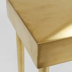 Gouden Kaptafel Met Ronde Spiegel -Zuiver Verkoop kare design curve gouden kaptafel met ronde spiegel 09