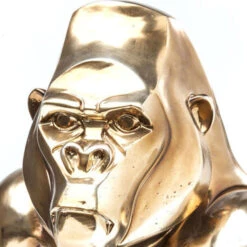 Gouden Gorillabeeld -Zuiver Verkoop kare design deco gouden gorillabeeld 03