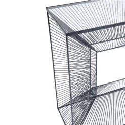 Zwarte Sidetable Staaldraad -Zuiver Verkoop kare design dimension zwarte sidetable staaldraad 03