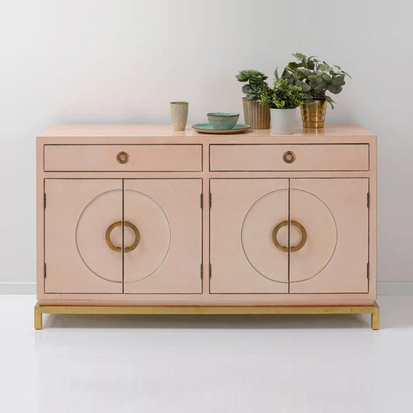 Dressoir Roze Met Goud 4 Dressoir Roze Met Goud - Afbeelding 2