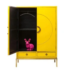 Gele Design Kast Met Goud -Zuiver Verkoop kare design disk geel 01