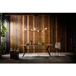 Design Eettafel Hout -Zuiver Verkoop kare design downtown industriele eettafel van hout 03