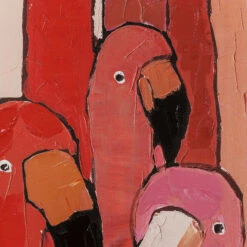 Schilderij Roze -Zuiver Verkoop kare design flamingo meeting schilderij roze 60444 002