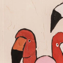 Schilderij Roze -Zuiver Verkoop kare design flamingo meeting schilderij roze 60444 003