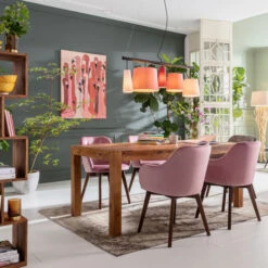 Schilderij Roze -Zuiver Verkoop kare design flamingo meeting schilderij roze 60444 008