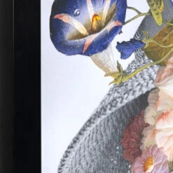 Portret Met Bloemen -Zuiver Verkoop kare design flower lady pastel portret met bloemen 06