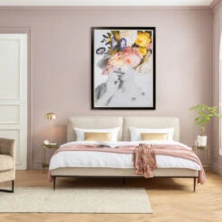 Portret Met Bloemen -Zuiver Verkoop kare design flower lady pastel portret met bloemen 09