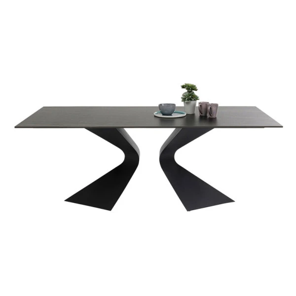 Design Tuintafel Zwart Keramiek - Afbeelding 2