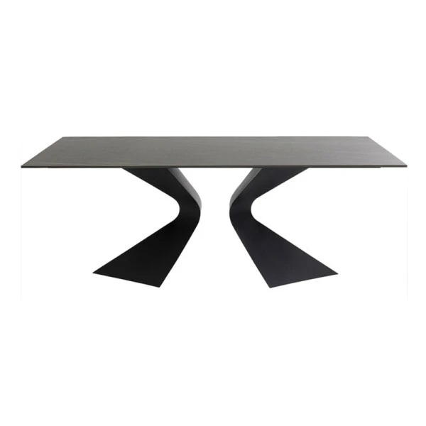 Design Tuintafel Zwart Keramiek - Afbeelding 3