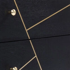 Zwart Ladendressoir -Zuiver Verkoop kare design gold vein zwart ladendressoir 04