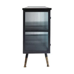 Dressoir Zwart Met Ribbelglas -Zuiver Verkoop kare design gomera dressoir zwart met koper 21