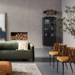 Hoge Wandkast Met Ribbelglas -Zuiver Verkoop kare design gomera hoge wandkast zwart 13