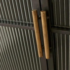 Wandkast Zwart Met Ribbelglas -Zuiver Verkoop kare design gomera wandkast zwart met ribbelglas 06