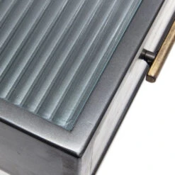 Wandtafel Zwart Met Ribbelglas -Zuiver Verkoop kare design gomera wandtafel zwart met koper 04