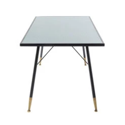 Zwarte Eettafel Met Ribbelglas -Zuiver Verkoop kare design gomera zwarte eettafel met ribbelglas 03