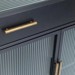 Zwarte Stellingkast Ribbelglas -Zuiver Verkoop kare design gomera zwarte stellingkast ribbelglas 10