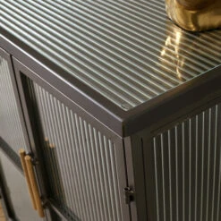 Zwarte Wandkast Met Geribbeld Glas -Zuiver Verkoop kare design gomera zwarte wandkast met geribbeld glas 05