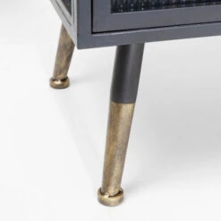 Zwarte Wandkast Met Geribbeld Glas -Zuiver Verkoop kare design gomera zwarte wandkast met koper 03