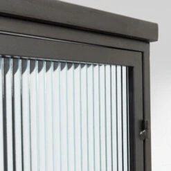 Zwarte Wandkast Met Geribbeld Glas -Zuiver Verkoop kare design gomera zwarte wandkast met koper 04