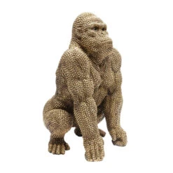 Deco Gorilla Beeld -Zuiver Verkoop kare design gorilla gold deco gorilla beeld 03