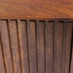 Dressoir Donker Hout -Zuiver Verkoop kare design grooves bruin houten dressoir 04