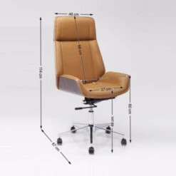 Design Bureaustoel Walnoot -Zuiver Verkoop kare design high bossy design bureaustoel walnoot 08