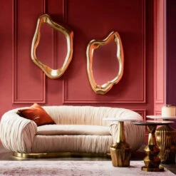 Gouden Dali Spiegel -Zuiver Verkoop kare design hologram gouden dali spiegel 04