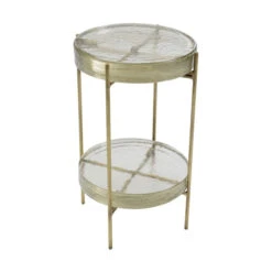 Glazen Bijzettafel Rond -Zuiver Verkoop kare design ice double glazen bijzettafel rond 01