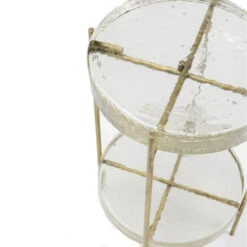 Glazen Bijzettafel Rond -Zuiver Verkoop kare design ice double glazen bijzettafel rond 03