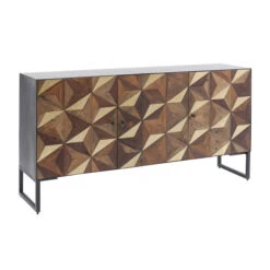 Design Dressoir Hout En Staal -Zuiver Verkoop kare design illusion gold mozaiek dressoir 83827 005