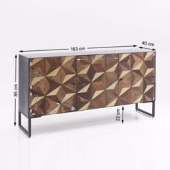 Design Dressoir Hout En Staal -Zuiver Verkoop kare design illusion gold mozaiek dressoir 83827 009