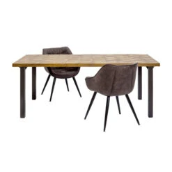 Mozaiek Eettafel Hout -Zuiver Verkoop kare design illusion gold mozaiek eettafel hout 83828 001